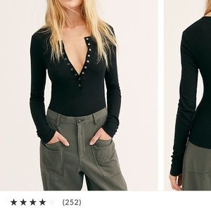 Free People One of the Girls Henley Tee